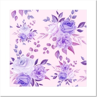 Purple Flower - Floral Pattern Posters and Art